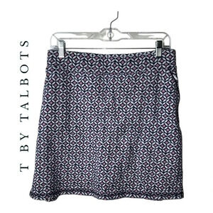 0124W. T BY TALBOTS SKORT BLUE AND‎ PINK IN COLOR